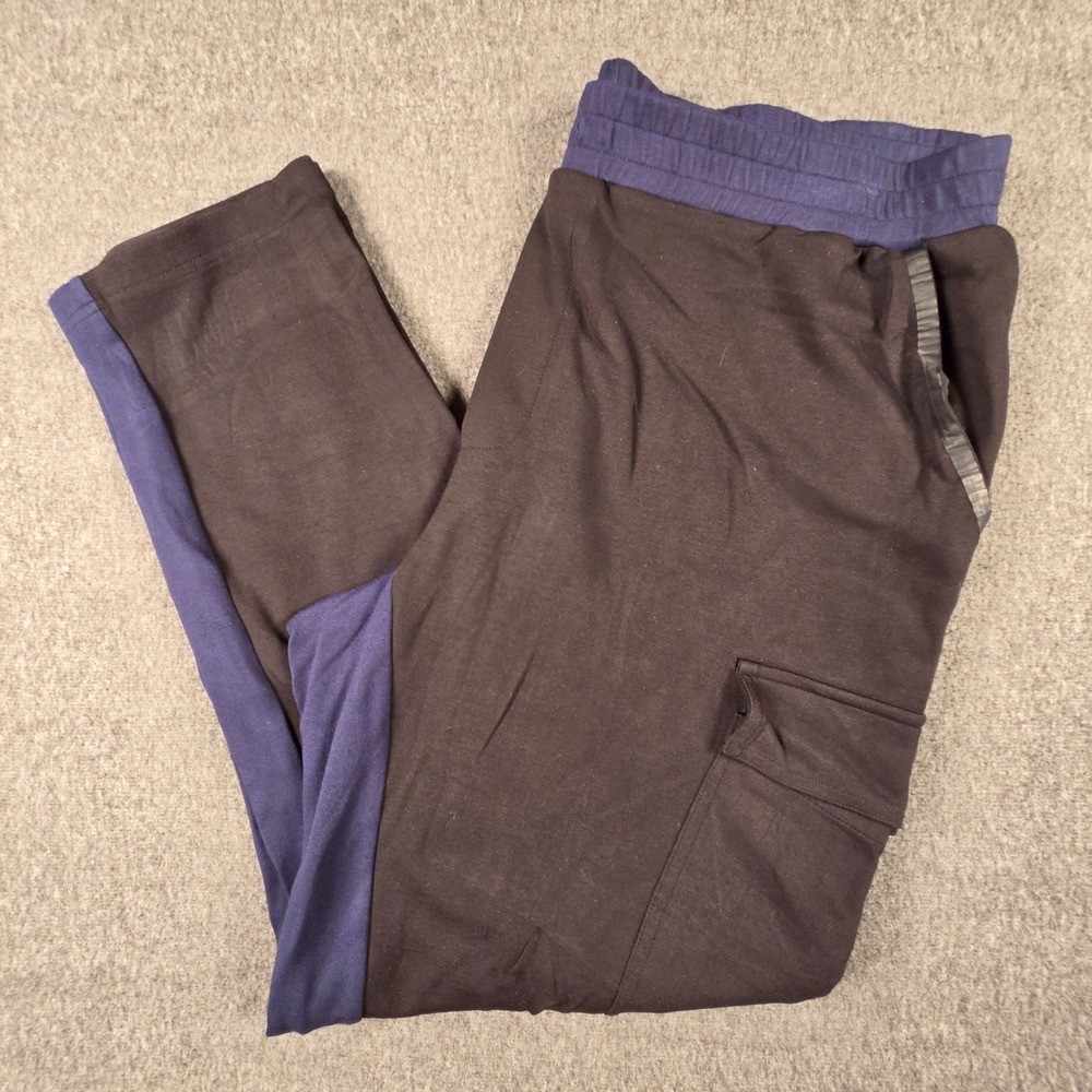 Karl Lagerfeld Mens Cargo Joggers Pants Mens XL Black Navy Blue LM1P5558 Paris